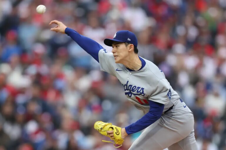 Roki Sasaki Removed in 5th Inning After Much Improved Performance for Dodgers vs Phillies
